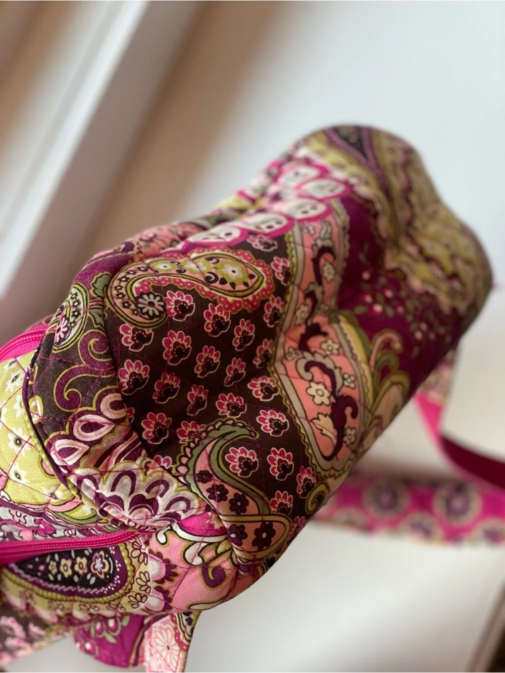 Vera Bradley Fuchsia Paisley Quilted Backpack